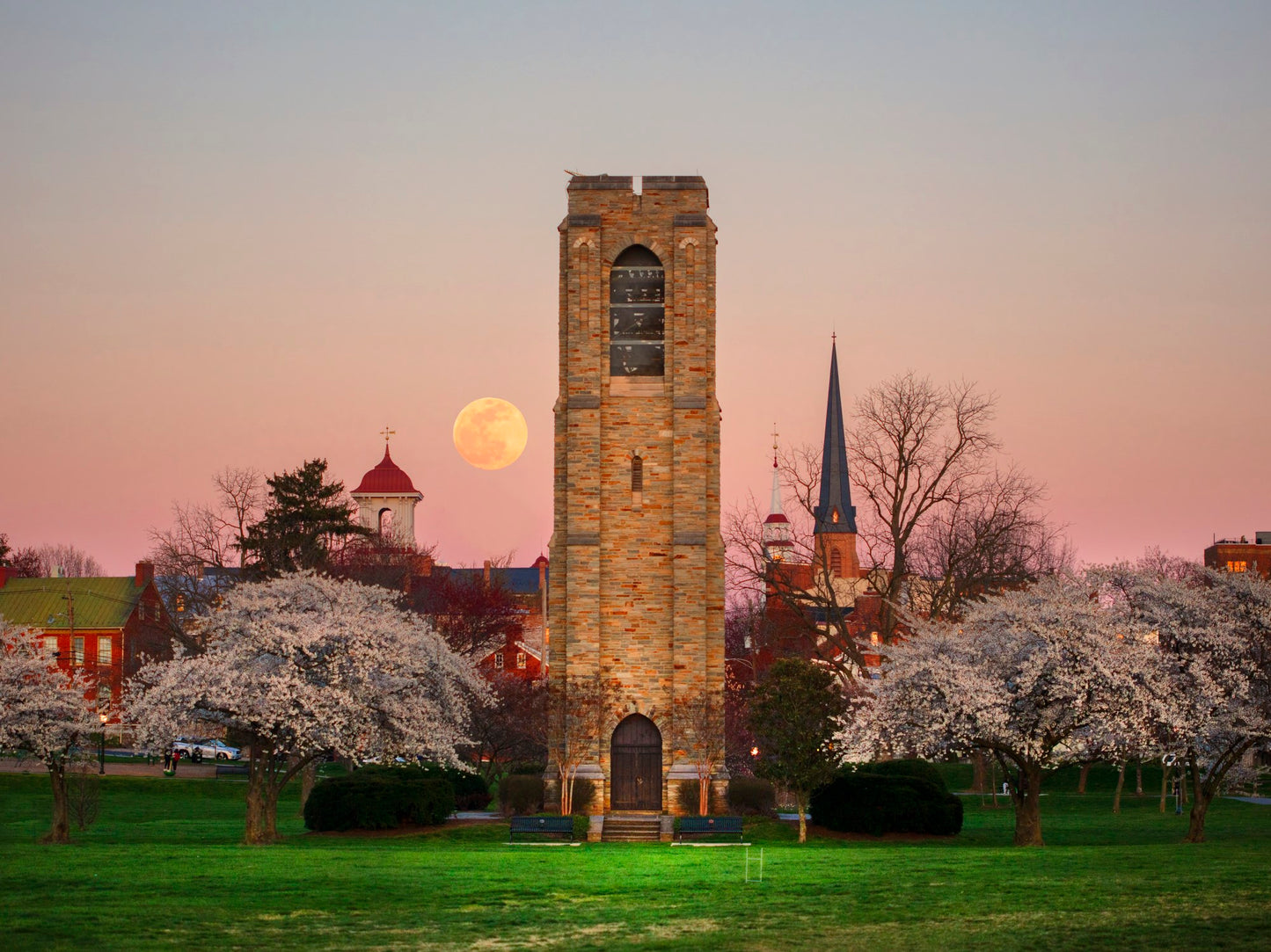 Bell tower and moon 1